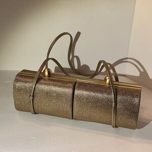 Elegant vintage Sondra Robert’s  Gold Handbag